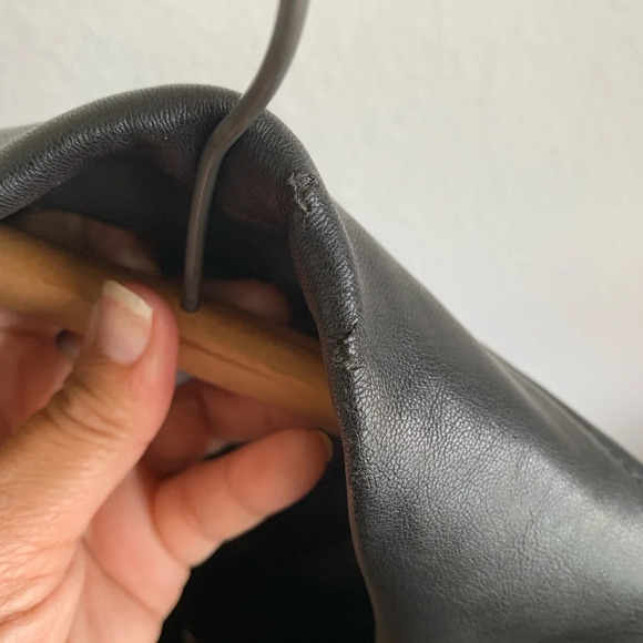 Gap Vegan Leather Motorcycle Black Jacket Women’s Size Small - Picture 3 of 12